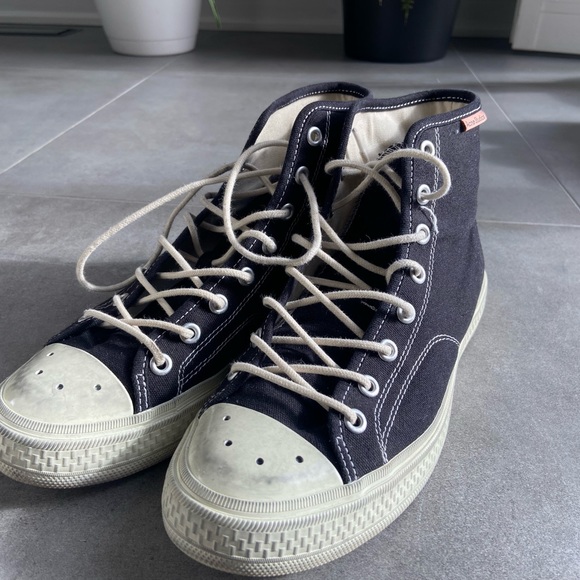 Acne Studios Black Canvas Sneaker - Picture 3 of 5